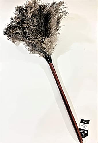Aayu 28-29" Ostrich Feathers Duster 28 Inches | Natural For Cleaning Supplies And Feather Moping Genuine W/Long Wooden Handle Eco-Friendly Easy To Use Reusable (70 Cm) #TOP1