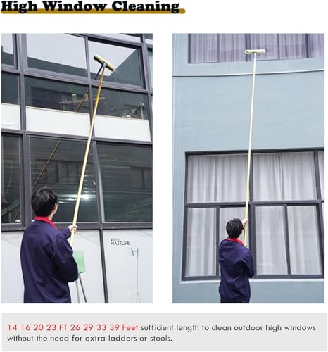 Varilla limpiadora de ventanas de 16.4 pies para mantener los ventanales del hogar luminosos 4