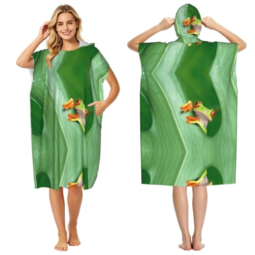 Peignoir à langer en microfibre grenouille pour serviette bain légère