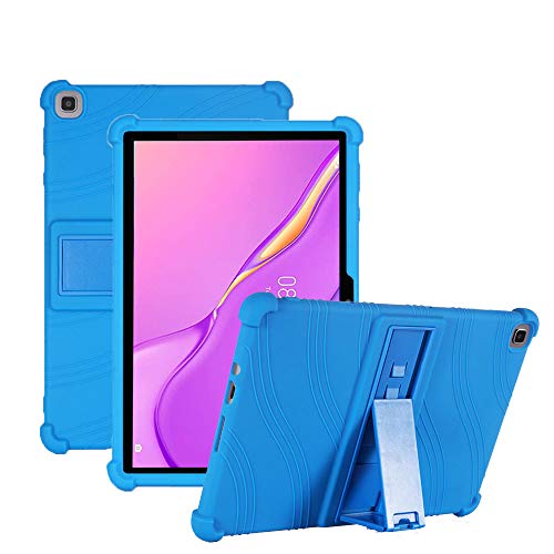 Nother Funda para Huawei MatePad T10S/T10, Silicón Ligera Carcasa Antideslizante con Soporte para los niños para Huawei MatePad T10S/T10, Azul