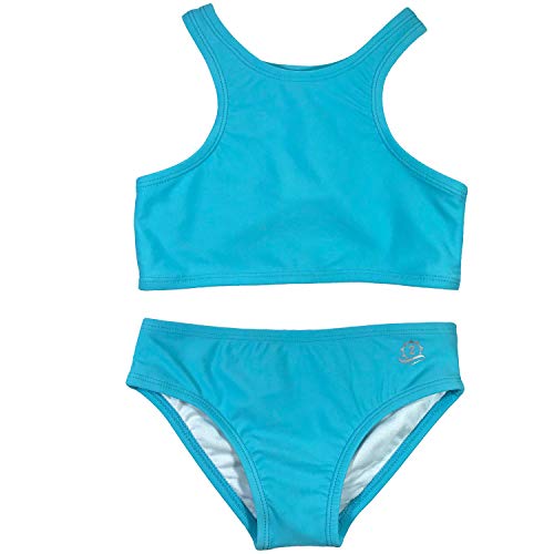 Image of SwimZip Girls' Halter Top and Bikini Bottom 2 Piece Set UPF 50+ Sun Protection