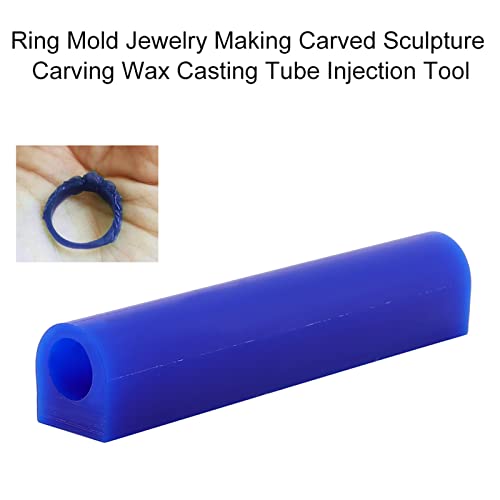 Cyrank Carving Wax Ring Tube for Making Rings Mold Blue Carving Wax Tube Jewelry Making Carved Sculpture Tube Injection Tool Round Wax Tube for DIY Craft Ring Making(T150) - Image 4