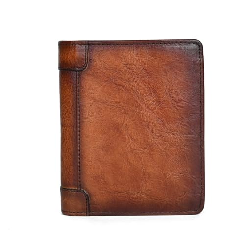 Cowhide Men's and Women's Applicable Wallet Short Wallet Vintage Handmade Leather Wallet