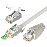 Amazon.co.jp: VCELINK LANコネクタ+保護カバー シールド付きRJ45