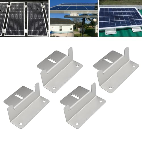 MOUMOUTEN 4 Unidades De Montagem Em Painel Solar, Suportes Z Kit De Parafusos De Suporte De Montagem
