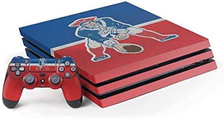 Skinit Decal Gaming Skin Compatible with PS4 Pro Console and Controller Bundle - Officially Licensed NFL New England Patriots Vintage Design