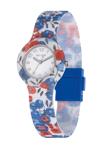 Montre femme HIP HOP Berry & Blossom fleurie en silicone et tissu Liberty 32mm