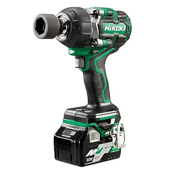 HIKOKI WR36DFKRZ 36V Cordless Impact Wrench, Brushless Motor, With Nut Busting Torque 2400Nm, 19mm Square Drive, 0-2600IPM, 3.9 kg, 2 Batteries, Charger & Carry Case Included