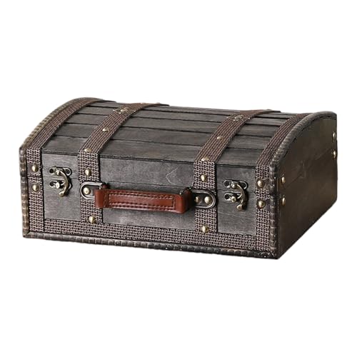 Boîte de rangement en bois objets de collection coffre déco aventure - 2