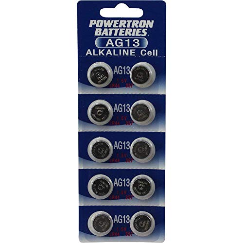 100 AG13 LR44 A76 357 357A 303 SP76 L1154 SR44W 157 4276 PX76A RW82 EPX76 G13 Battery Retail Packs of 10 - Thumbnail 2