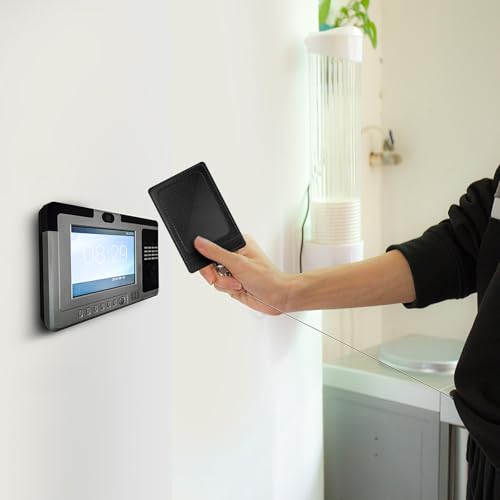 DUPENCD 2 Pack Badge Holders, Vertical PU Leather ID Badge Card Holder with 1 Clear ID Window, with Detachable Neck Lanyard Strap and Retractable Badge Reel ID Card Holders Set