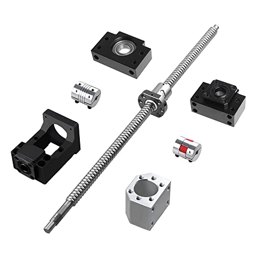 CNCMANS CNC Machine Kit 700mm Ball Screw SFU1605 Diameter 16mm Pitch 5mm with BK/BF12 End Support, 2PCS Couplers, Nut Housing and Motor Bracket for Nema 23 Stepper Motor (700mm/27.55inch)