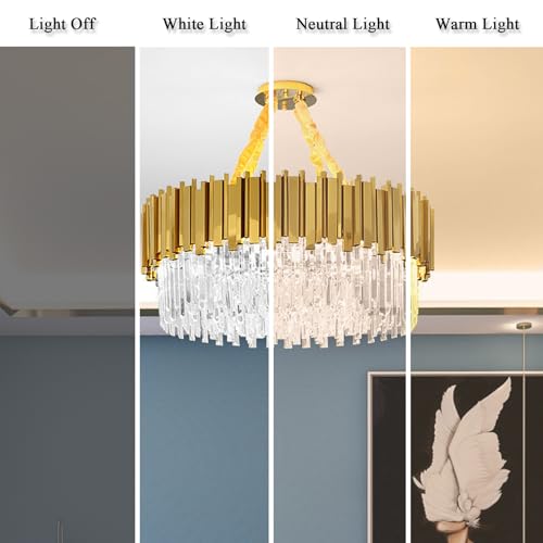 Lustre en cristal haut de gamme et plafonnier design salon