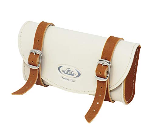Selle Montegrappa Cucuba® Vintage sadelväska för föremål som tillverkas i Italien 0016 Color: Cream 16x8x4cm