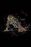  Abstrakte Kunst Ollie FS 180 Kickflip Heelflip: DIN A5 Liniert 120 Seiten / 60 Blätter Notizbuch Notizheft Notiz-Block Skateboard Skater Motive & Geschenkidee