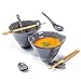 Ciotole Ramen, Ciotola Giapponese per Ramen para 2 Personas, Cibo Giapponese Bowl Ciotole Zuppa Cucchiaio e Bacchette Abbinati, Japanese Bowl - 2 x 600 ml