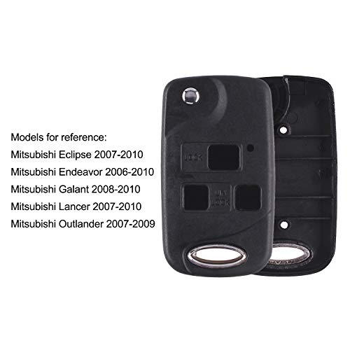 Heart Horse 3 Button Flip Key Fob Remote Case Shell For Is200 Rx300 Gs300 Hyq12Bbt, Hyq1512V #TOP2