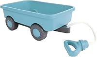 Green Toys Blue Pull-Along Wagon - Sturdy Durable Toddler Toy with Chunky Tires, Phthalate-Free Indoor Outdoor Play