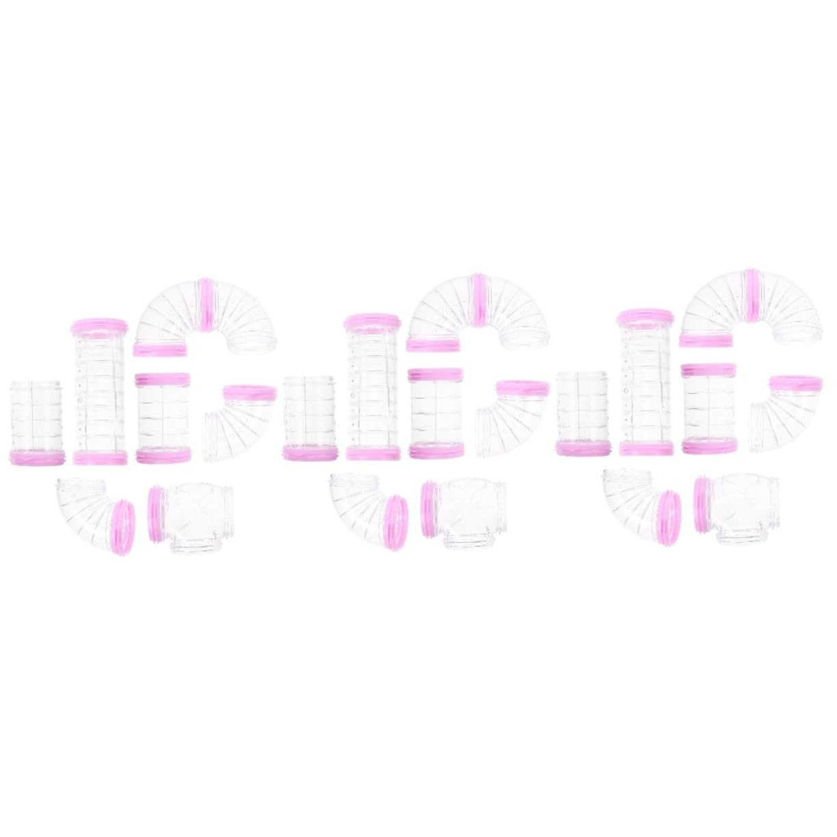 ibasenice 3 Sätze Hamster Röhren Set Teilig aus Dickem DIY Maze Tunnel für Kleintierkäfig Einfach zu Montieren Robust und Kratzfest Erweiterbar für Spielspaß im Hamsterkäfig