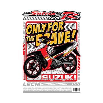 Image of BLINKART Suzuki Satria 120Car Posters Sticker Gift Items for Boys Room Wall Decor || Comes with Double-Sided Tape|| Decoration Bedroom Living Room Office Studio Decor | 12x18 In (A3) - CAR-250
