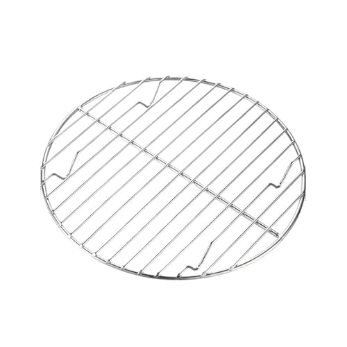 TGDGFKIAS Acero Inoxidable para cocinar, Parrilla Redonda for Barbacoa de jardín, de sobremesa, de Acero Inoxidable, for Picnic, for cocinar y Hornear.