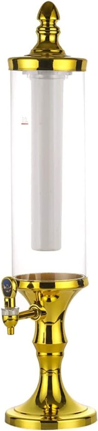 Distributeur de bière 3L transparent avec tube de glace amovible et LED
