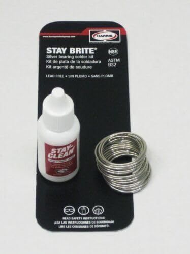 Replacement for fits Harris Stay-Brite Silver Bearing Solder & Stay Clean Liquid Flux Kit