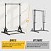 Jusgym Squat Rack with Pull Up Bar, Heavy Duty 600LBS Weight Capacity Squat Rack for Home Gym, Adjustable Multi-Functional Power Racks Strength Training Fitness Equipment