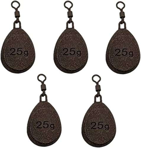BZS Carp Fishing Weights 0.3oz 0.5oz 0.7oz 0.9oz 1.1oz 1.4oz 2.1oz 2.5oz 3oz (5 Pack -15g /0.5oz, Textured), Black