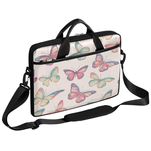 Retro Butterfly Painting Laptop Bag 15 Inch