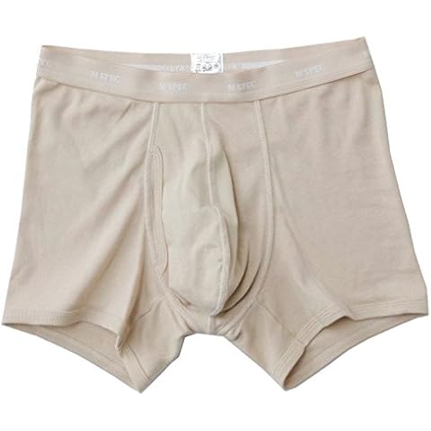 MSPEC Men's Boxer Briefs 3D-Crotch Breathable/Comfortable MS-01 Beige M Cover