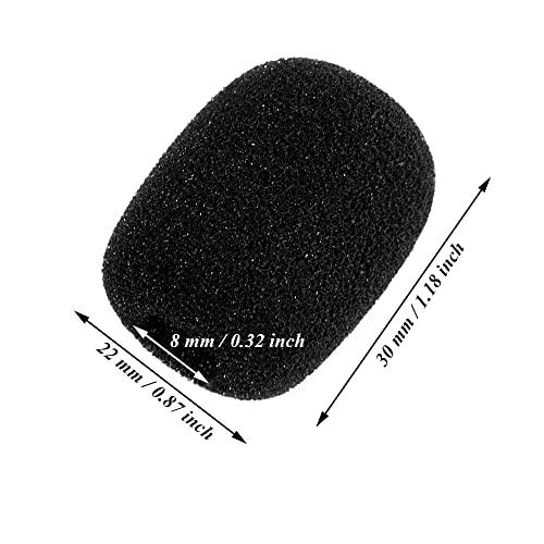 Aieraczy 40 Black Mini Microphone Covers, Foam Mic Cover, Windshields - Image 3