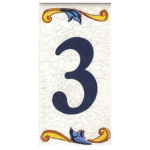 Toro del Oro - House number - Number for house, Glazed ceramic, Hand painted spanish technique, Names and Addresses (3)