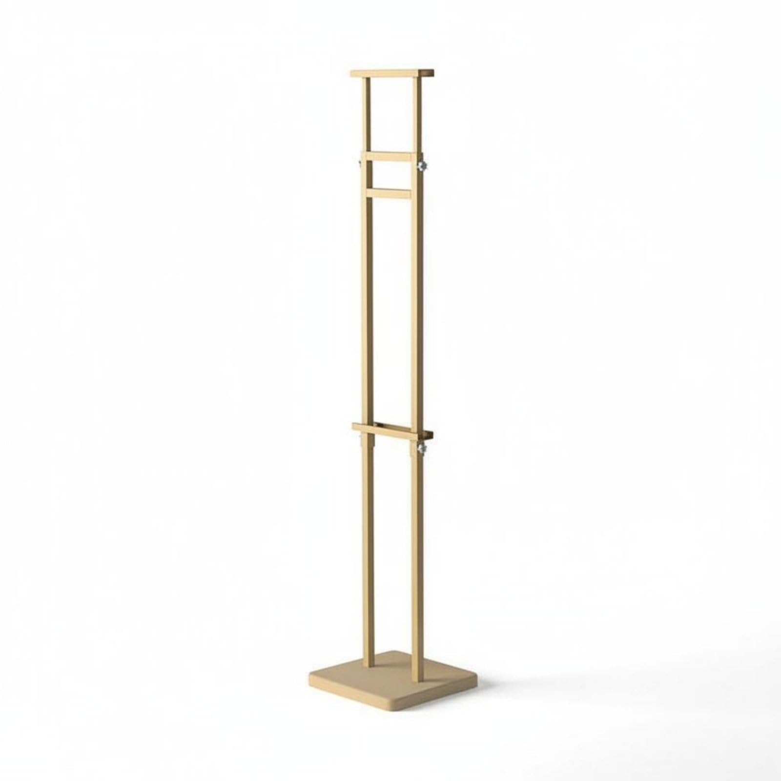Soporte de Carteles Soporte de Señal Soporte de Póster Porta Carteles Exhibidor de Pie con Estructura Metálica y Base Pesada Altura y Ángulo , Oro 8jin Liso