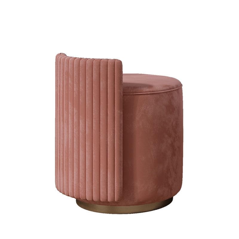 Silla redonda pequeña para tocador de maquillaje y rincones de belleza en casa