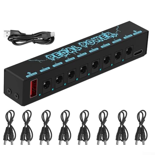 Fuente de alimentación de efectos múltiples,Fuente de alimentación de pedales de guitarra,Metal para pedal de efecto de guitarra