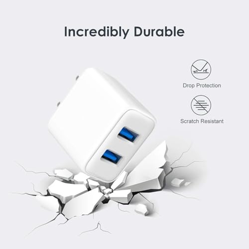 Image of Dual Port Charger for Xiaomi Redmi 13C 5G / 13 C Charger Original Adapter Like Android Mobile Fast USB Wall Charger with 1 Meter USB Type C Charging Data Cable (3.4 Amp, TORM3, White)