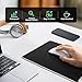HONKID Hard Metal Mouse Pad for Desk, Aluminum Solid Mouse Pad for Magic Mouse and Pro/Air with Stable Rubber Base, Firm Mousepad for Travel and Home Office (Black)