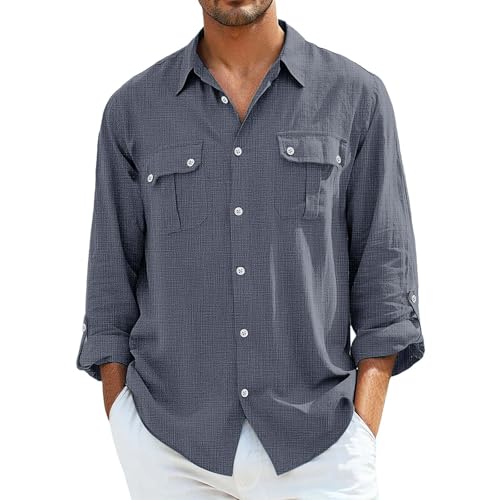 Camicia a due tasche da uomo Camicie classiche da uomo