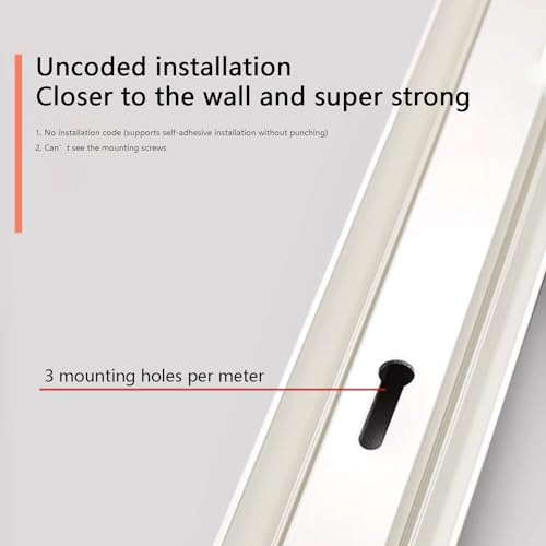 Tringle à rideaux sans perçage robuste en aluminium