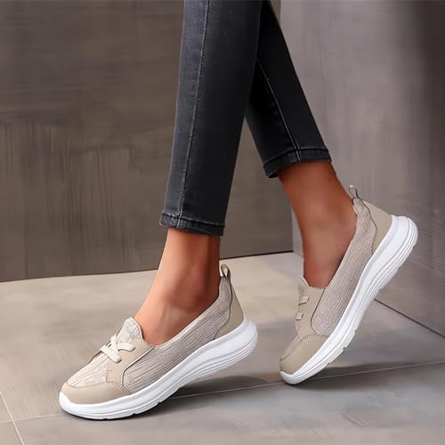 Women Orthopedic Walking Shoes Breathable Slip On Arch Support for On The Go 2025 Comfortable Loafers Wide Width Fit Non Slip Sneakers2