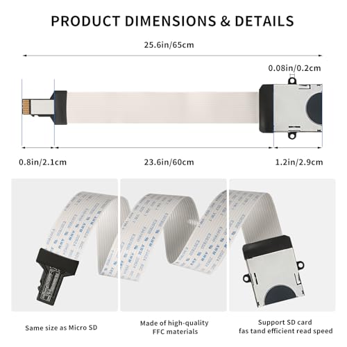Adaptador micro SD a SD flexible con resistencia para impresoras Ender 3 y 5 2