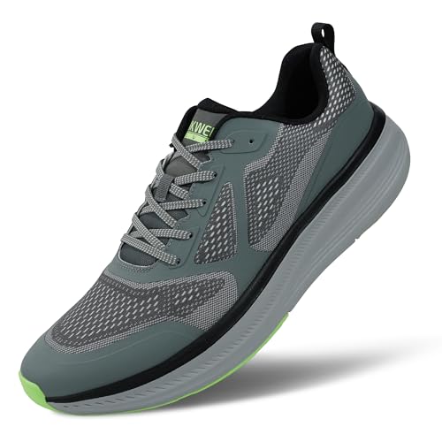 Hawkwell Plus Mens Plus Size Trendy Casual Athletic Sports Running Shoes Walking Sneakers US Sizes 15 16 17 18 19 Green PU 15 M US