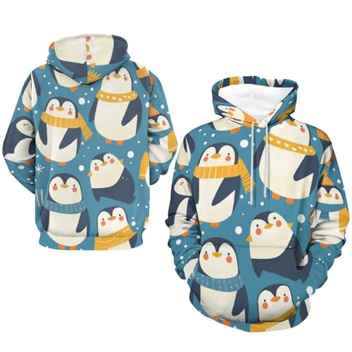 Pull pingouin idée cadeau originale sweat-shirt à capuche mixte S