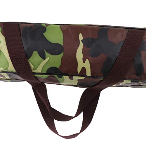 Baosity Foldable Tent Pole Rod Bag Organizer Carry Ultra Lightweight Packable Camping Duffel Bag with Zipper Handy Carrier - Camo 98cm, 13.5cm