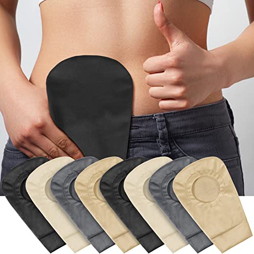 Sherr 8 Pieces Ostomy Bag Cover Colostomy Bag Covers Odor Control Stretchy Pouch Washable Pouch Liner for Women Men Lightweight Care Protector Supplies, 4 Colors