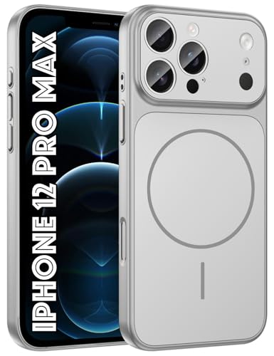 Image of SHINESTAR Converter Case for iPhone 12 Pro Max | Premium Protective Mag-Safe Cover | iPhone 17 Pro / 17 Pro Max Series Style Design | in-Built Camera Guard | Wireless Charging Compatible - Silver
