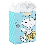 Hallmark 13' Large Peanuts Easter Gift Bag with Tissue Paper (Snoopy Easter Basket)
