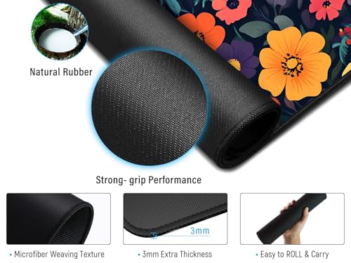 Image of JIALONG Large Gaming Mouse Pad - Extended Desk Mat for Gaming and Office | XXL large size; non-slip rubber base; precision stitched edges;smooth mouse control; fit for gaming & office use