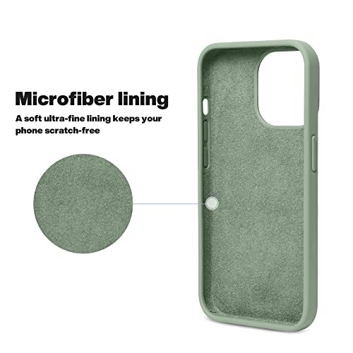 Otofly Designed For Iphone 13 Pro Case,[Silky And Soft Touch Series] Premium Soft Liquid Silicone Rubber Full-Body Protective Bumper Case For Iphone 13 Pro 6.1 Inch,Calke Green #TOP4